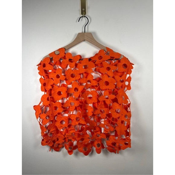 Maeve Orange Floral Cutout Camisole Top - Picture 3 of 13